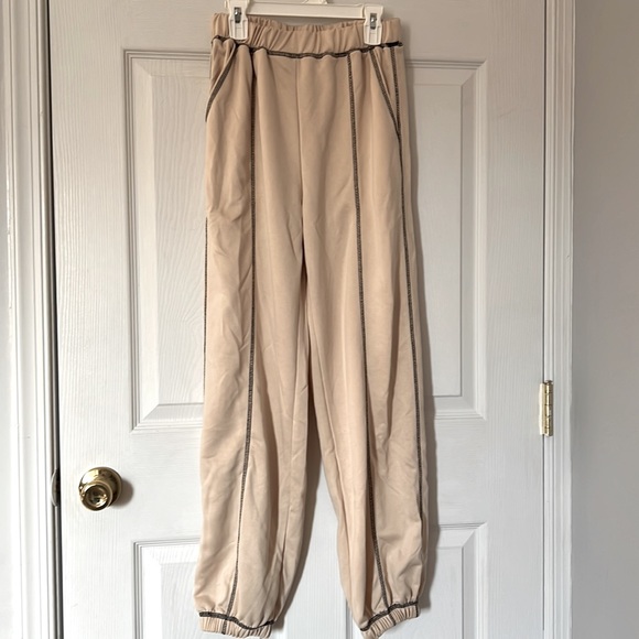 SHEIN Privé Colorblock Zipper Half Crop Sweatshirt & Sweatpants 2 Pieces Set - Picture 5 of 8